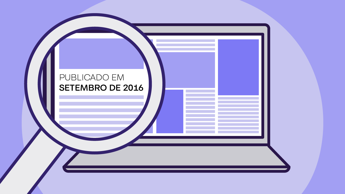 Ilustração simulando portal de notícias falso, com destaque na data
